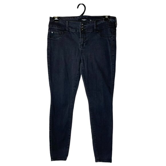 Torrid Denim Black Mid Rise Skinny Leg Cropped Jeans Size‎ 12 - Picture 2 of 10